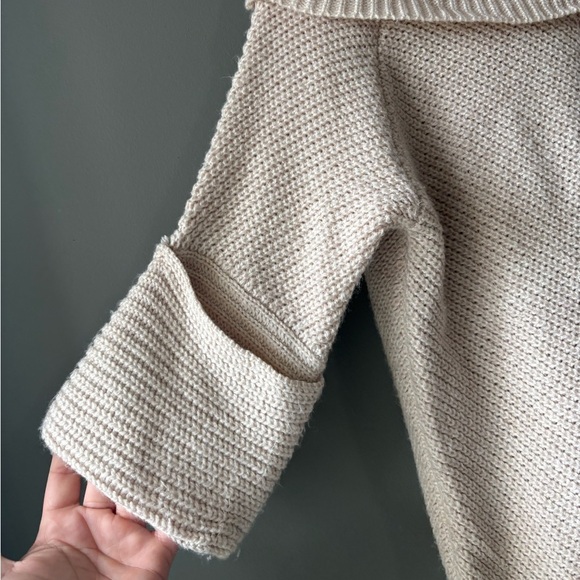 Vera Moda size small Cozy Cream EXTRA LARGE Cowl Neck Sweater, oversized, knit - Picture 2 of 6